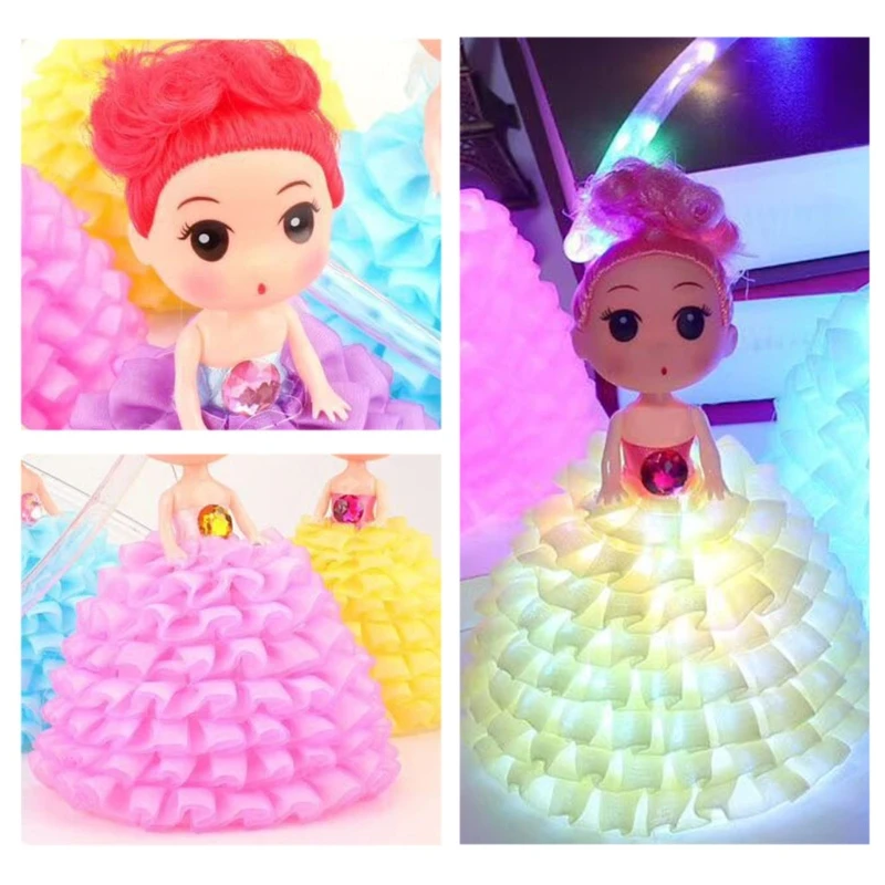 

18 см/7 дюймов светящаяся спутанная кукла с ручкой и фотоаксессуары для девочек