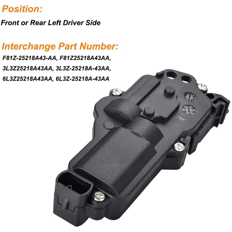 

Привод дверного замка с левой стороны водителя для Ford F150, F250, F350, F450, F550, экспедиция, экскурсия, Mustang 6L3Z25218A43AA