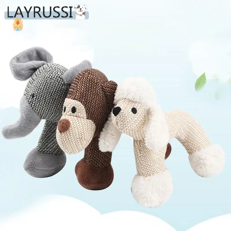 

LAYRUSSI Pet Supplies Cotton Whistle Wear-resistant Pet Dog Toy Chew Squeaky Plush Toys Vocal Molar Toy For Cat Puppy Baby Dog