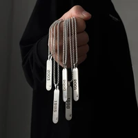 metal digital necklace simple joker titanium custom digital pendant gothic chains stainless steel necklace fashion accessories