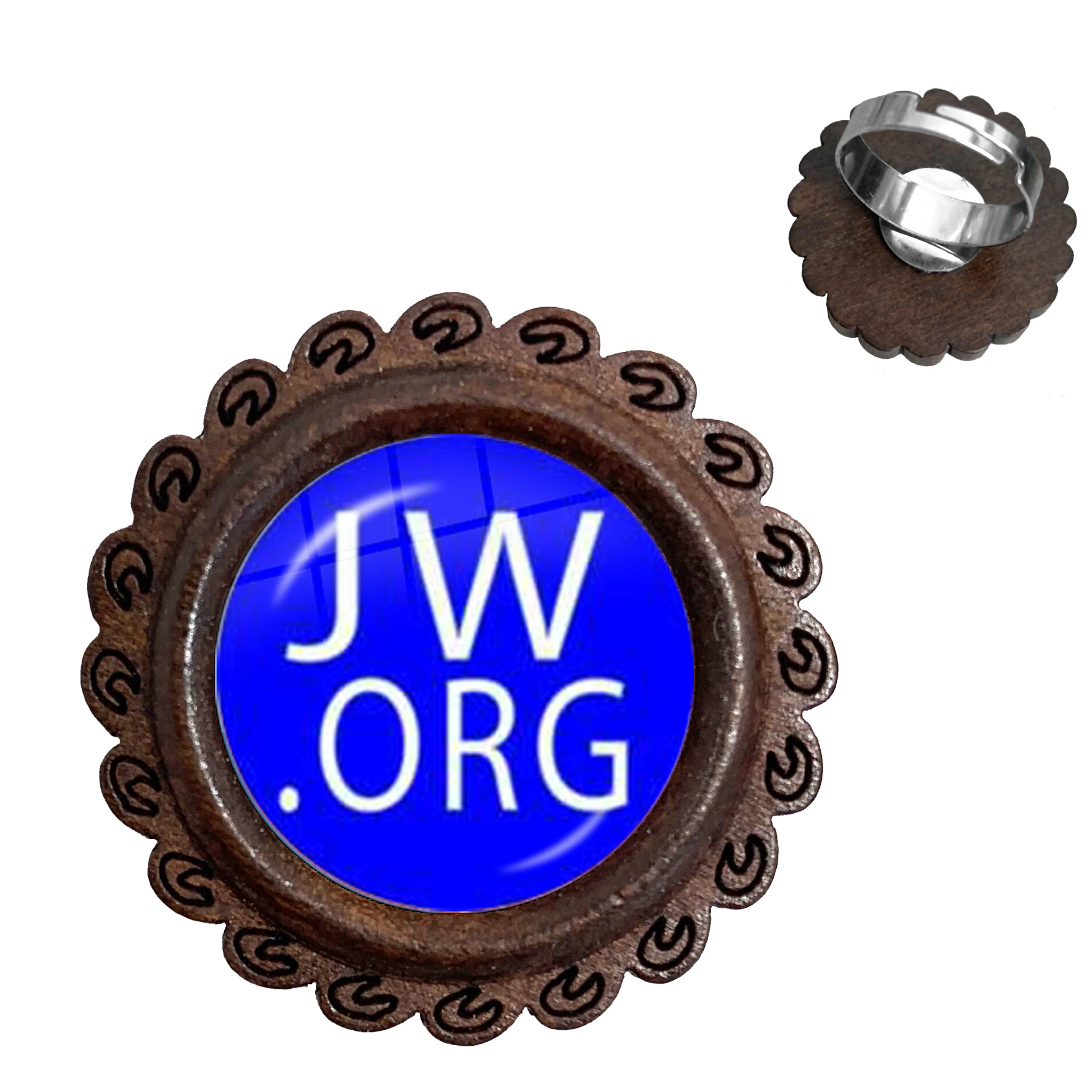 JW.org деревянные кольца художественная фотография очевидцы 20 мм стеклянный