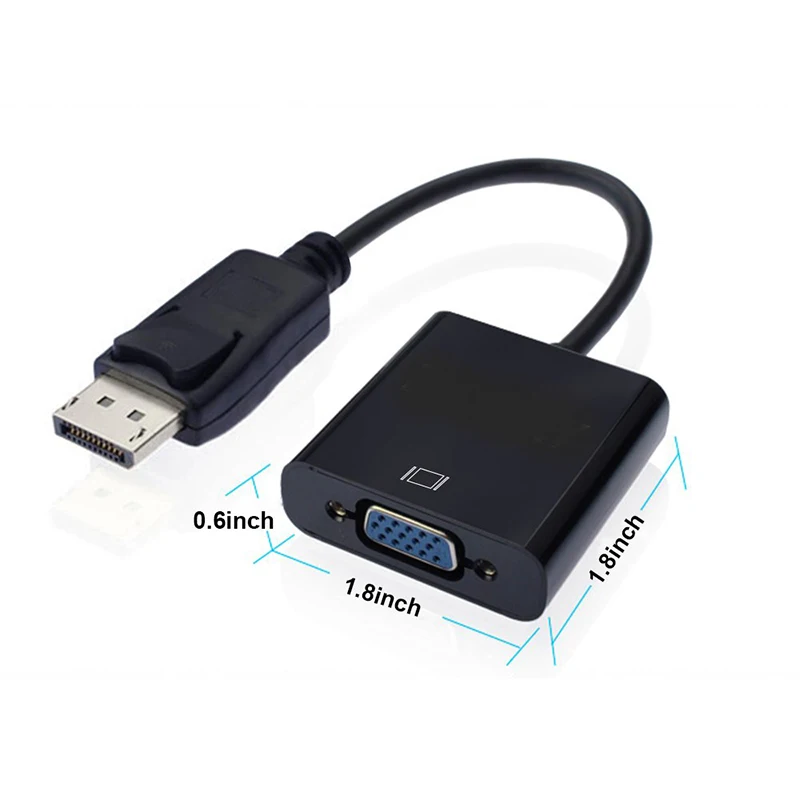 Bkscy переходник с DP на VGA 1080P DisplayPort штырь гнездо адаптер для проектора HDVD