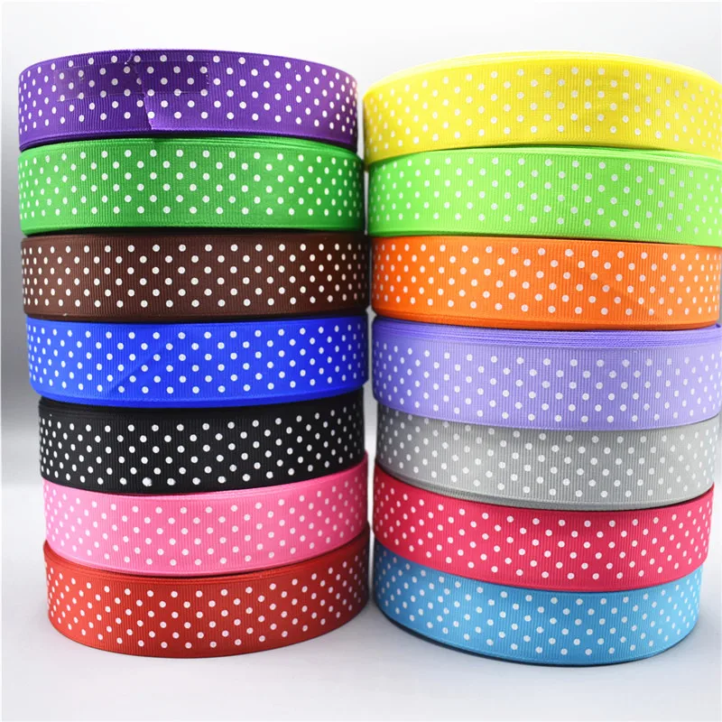 5 ярдов/партия атласная лента в горошек 2 см|Ленты для шитья| |