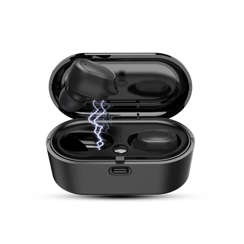 Air 2 Tws Bluetooth наушники мини беспроводные наушники Беспроводная гарнитура Спорт громкой связи Наушники с зарядным устройством для телефона xiaomi - Цвет: Черный