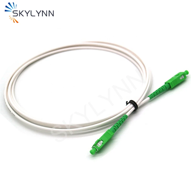 50PCS 3.5 Meter Length SC/APC-SC/APC SM G657A2/G657B3 SX Core 3.0mm White LSZH Jacket Fiber Optic Patch Cord Jumper Cable