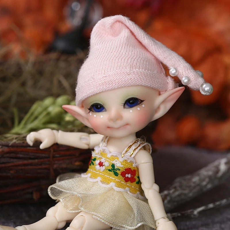 

Free Shipping Fairyland FL Realpuki Pupu Doll BJD 1/13 Pink Smile Elves Toys