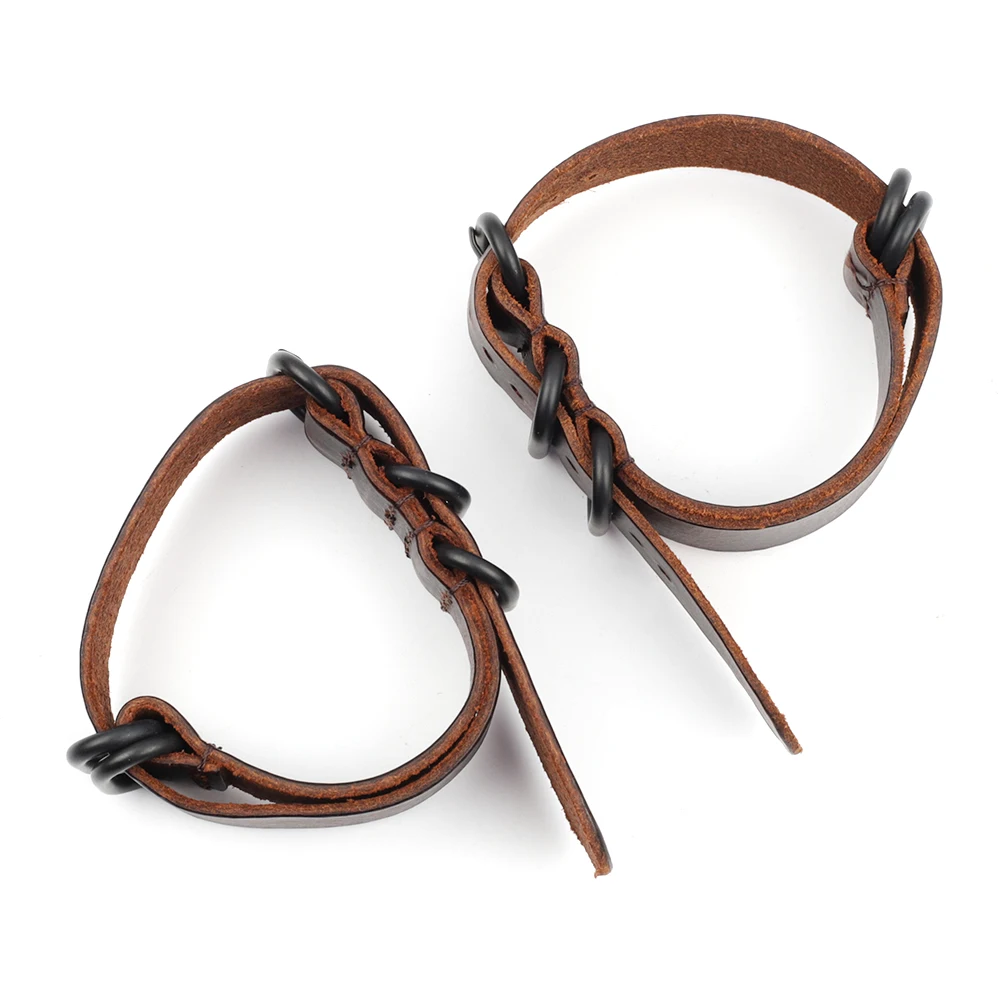 Onthelevel Leather Long Strap 20mm 22mm Long Watch Band Black Buckle Burst Crack Pattern Handmade Watch Accessories #D