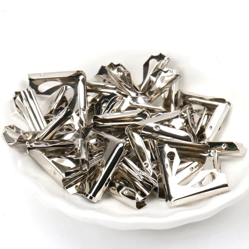 30 шт. серебряная металлическая для книги угловая полая трёхсторонняя альбома