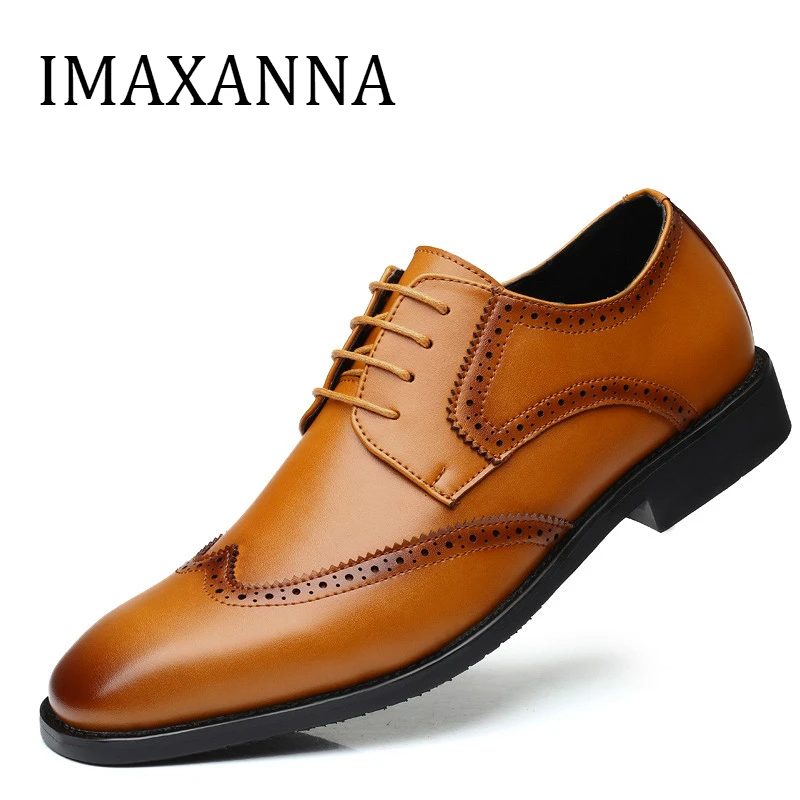 IMAXANNA новые мужские классические туфли деловые свадебные Роскошные Брендовые
