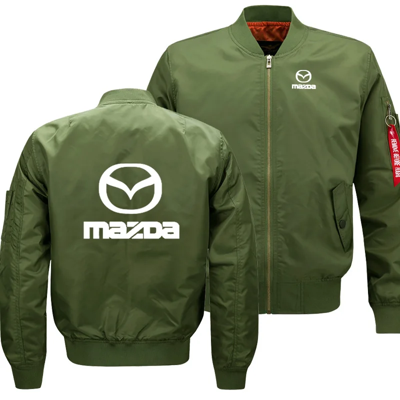 

Unisex Casual New Mens Flying jacket Mazda Car Logo Printing Spring Autumn Men's Sweatshirt Windproof Warm Men's jackets