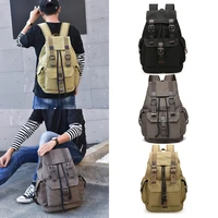 2022 new bucket bag vintage canvas backpacks men and women bags travel students casual for hiking travel camping backpack