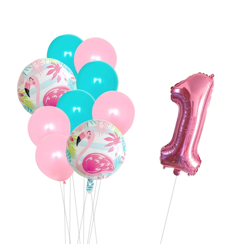 10 шт. 32 дюйма розовый номер воздушные шары Фламинго декор 1 2 3 4 5 6 7 8 9 лет девочка
