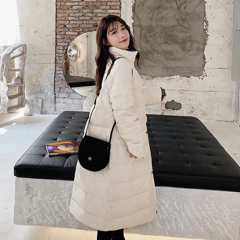 

Nice Women Winter Hooded Warm Coat Slim Solid Color Cotton Padded Jacket Female Long Parka Womens Wadded Jaqueta Feminina