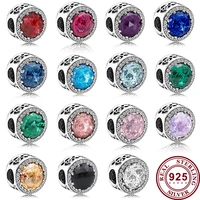 original 925 sterling silver bead rose hollowed out cats eye beads fit pandora women bracelet necklace diy jewelry