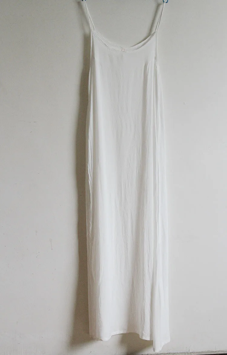 

Women comfortable fit spring summer dress Female soft Chinese style Cotton Linen dress Robe