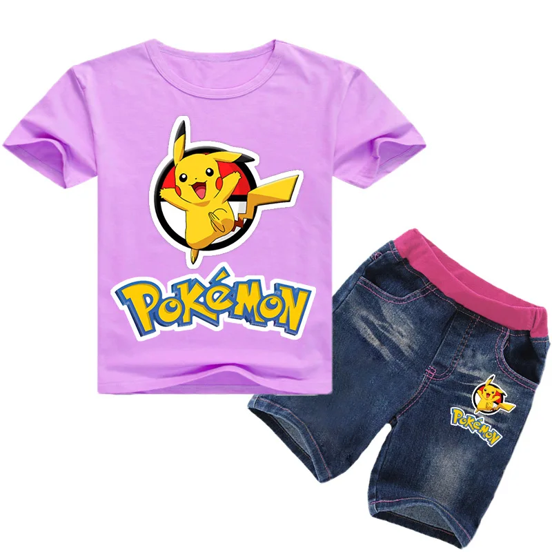 Подарок на день рождения детская одежда хлопковые летние топы с принтом PIKA для