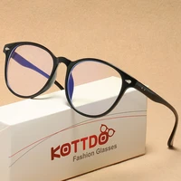 2021 new round anti blue light eyeglasses women computer optical eyewear transparent spectacle men eye glasses plastic frames