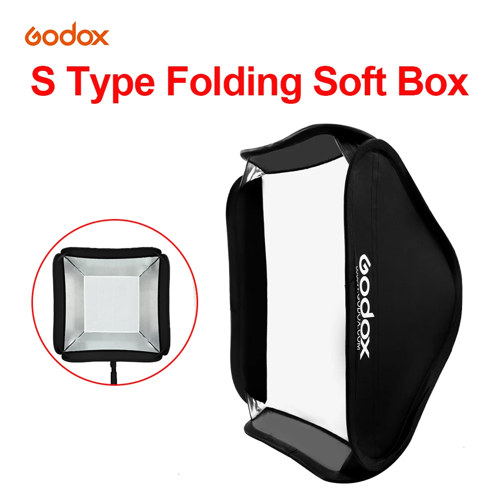 Комплект софтбоксов Godox 40*40 см для вспышки камеры S-образный кронштейн телефона