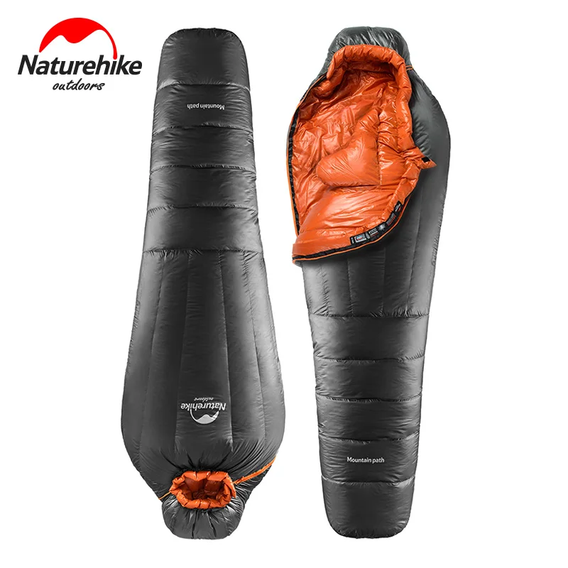 Спальный мешок NatureHike на утином пуху для мам зимний спальный Походное снаряжение