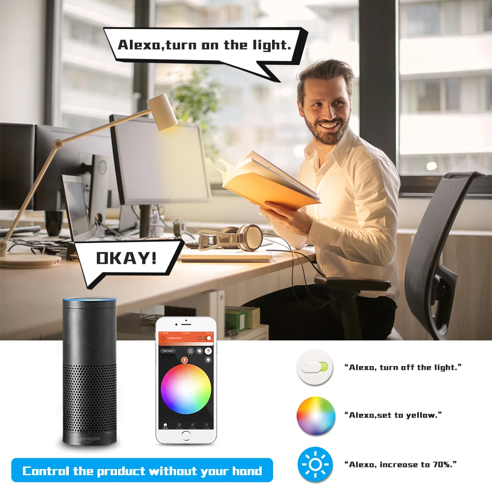 Светодиодная лампа ZIGBEE zll 3 0 6 Вт RGB + CCT ww/cw управление через приложение на