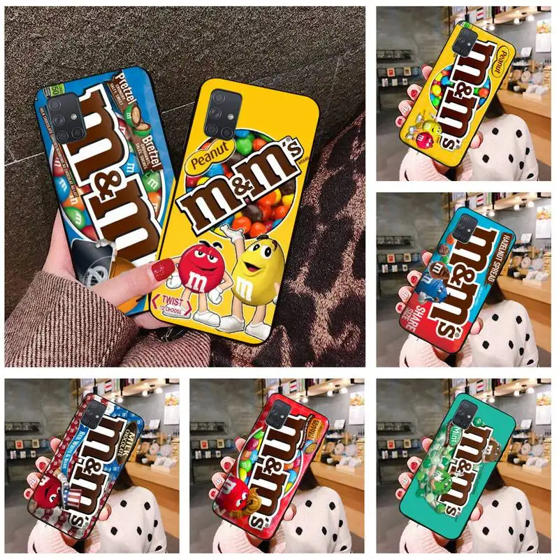 

M&Ms Chocolate candy Classic Look Phone Case For Samsung Galaxy A52 A21S A02S A12 A31 A81 A10 A30 A32 A50 A80 A71 A51 5G
