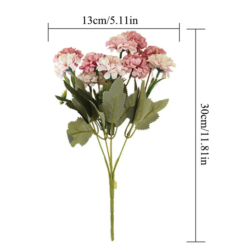 

New Beautiful Artificial Flowers High Quality Luxurious Bouquet Wedding Decoration for Home Table Decor Fake Flowers Hydrangea