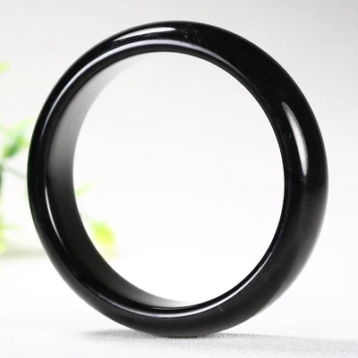 

Натуральный нефрит 54-62 мм черный браслет элегантная принцесса ювелирные изделия лучший подарок