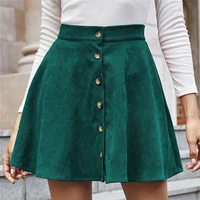 fashion corduroy mini skirt 2021 women sexy high waist pleated skirts spring autumn new black elegant vintage chic mini skirts