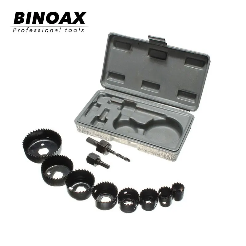 BINOAX 11 шт DIY набор сверл для отверстий 3/" до 2 1/2" 19-64 мм Дерево лист металл сверла дерево тонкий металлический лист тонкие сплавы# ND