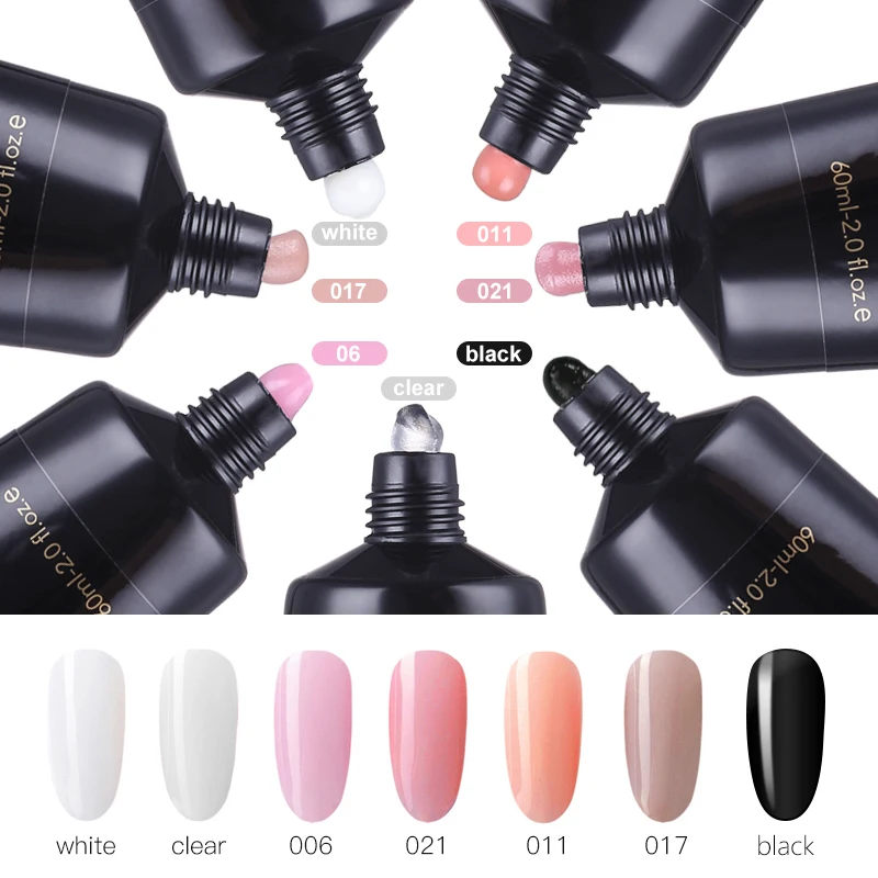 MSHARE акриловый гель черный 60 мл полистроитель Кристальный для ногтей