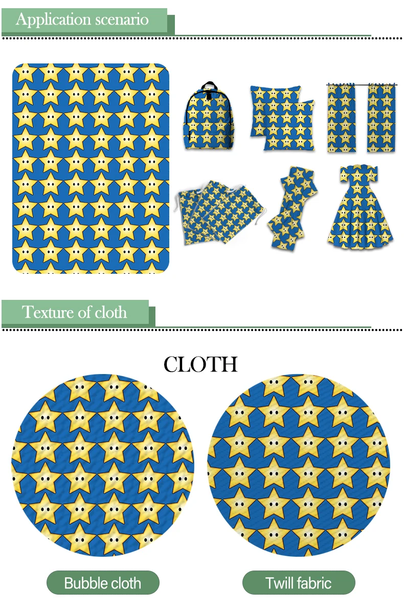 

Super Cartoon Game Polyester Cotton Printed Fabric for Kids Clothes Hometextile Curtain Cushion Cover DIY 50*145CM