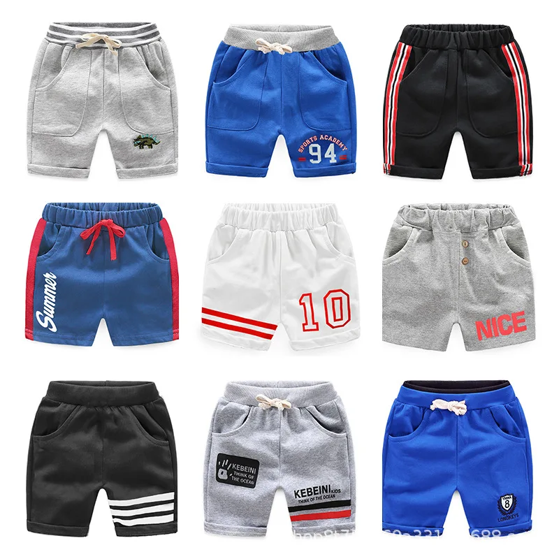 

2022 Summer Boys Shorts Cotton Children Shorts Toddler Panties Kids Number Pattern Beach Short Casual Sports Pants for Baby Boys