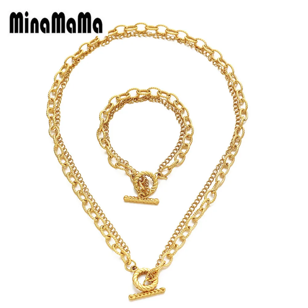 Комплект из цепочки и браслета нержавеющей стали | Украшения аксессуары