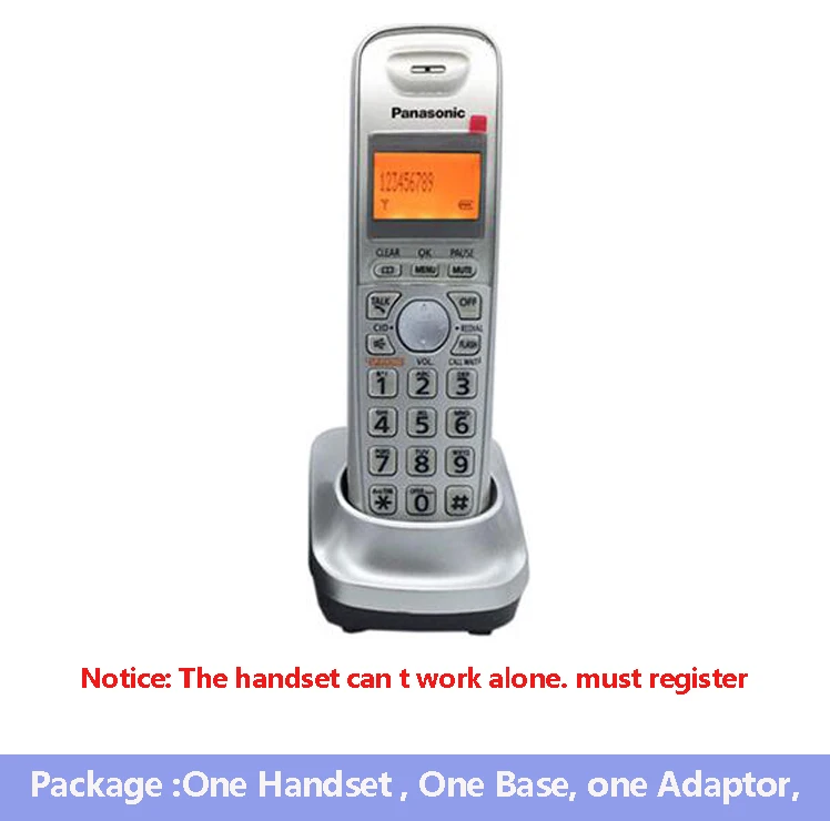 Handsets with base Расширяемый DECT 6,0 Plus 1,9 ГГц цифровой беспроводной телефонный звонок ID Handfree DEL беспроводной домашний телефон для офиса Бизнес - Цвет: Handsets with base