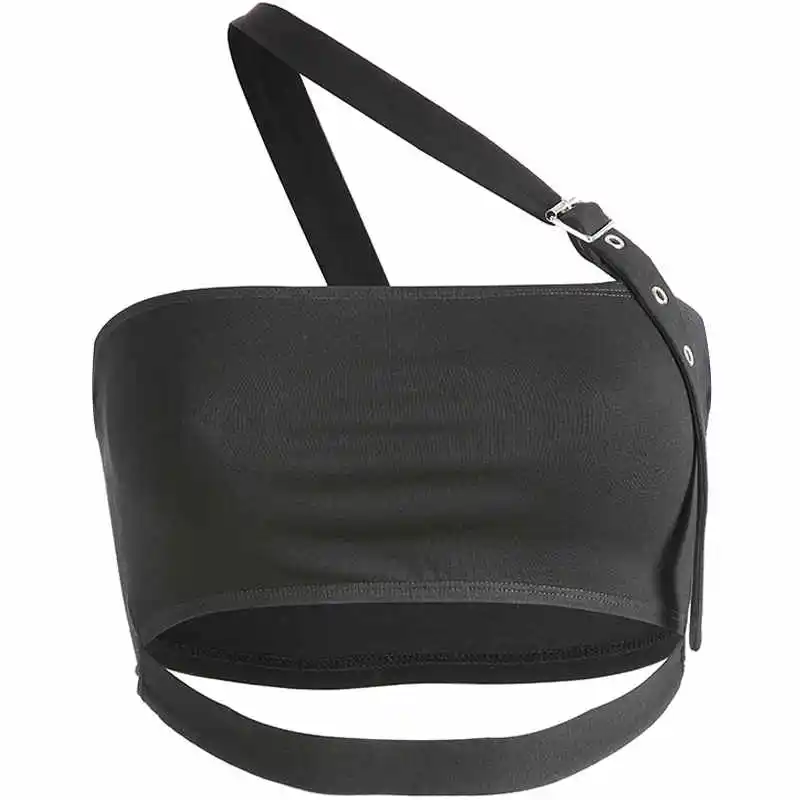 Женский черный топ с вырезами сексуальная уличная одежда укороченные топы на