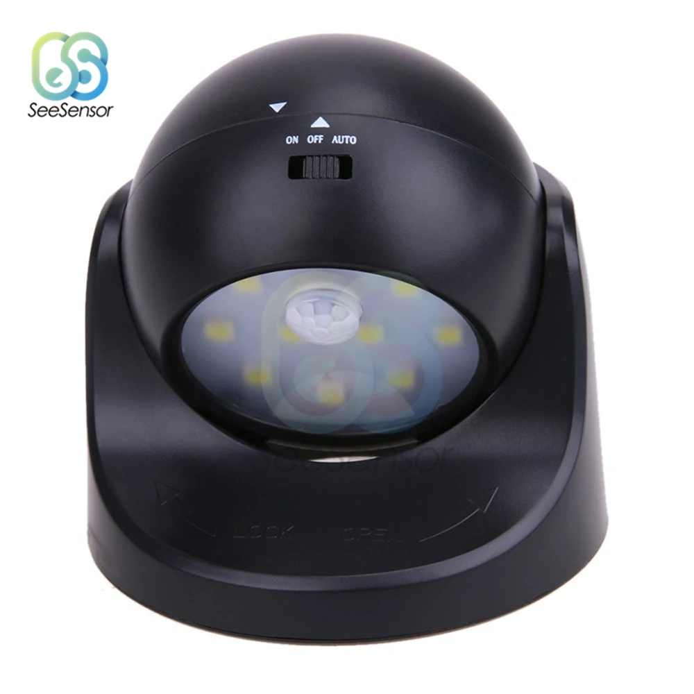 Светильник с 9 светодиодами и пассивным инфракрасным датчиком движения