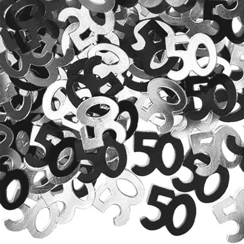 1 сумка вечерние конфетти с цифрами на годовщину украшение стола 50 й день