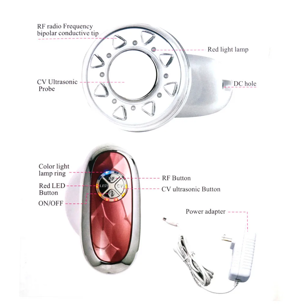 Новый портативный радиочастотный ультразвуковой кавитационный светодиодный