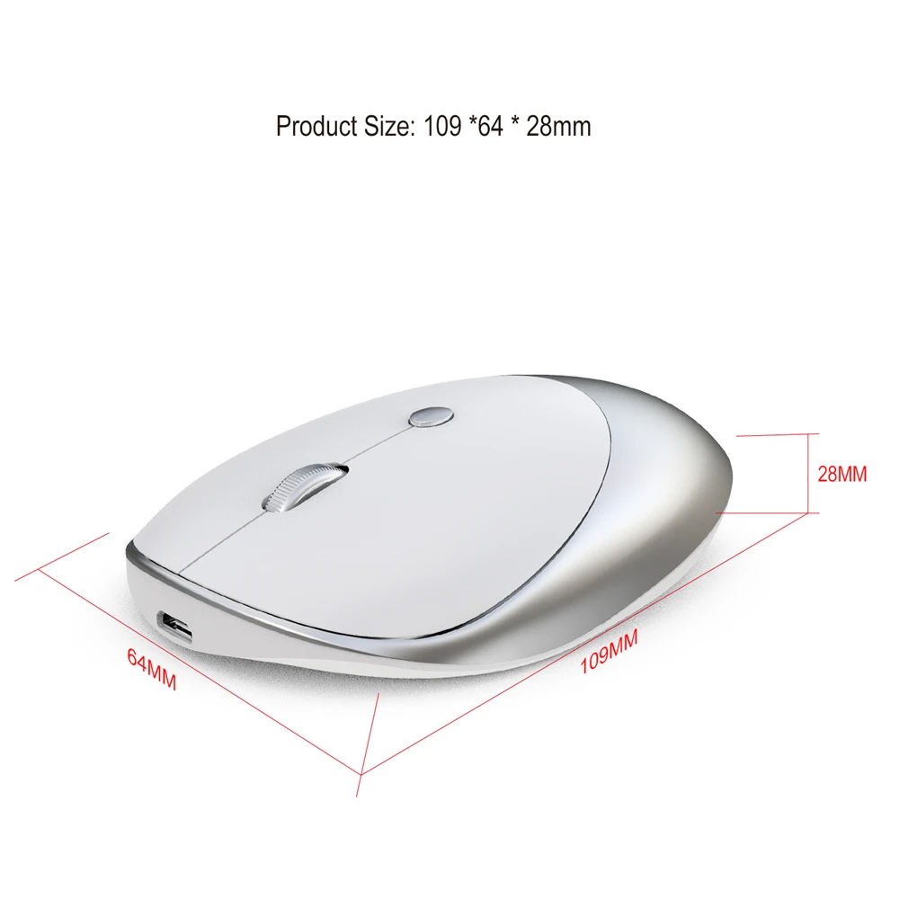 

Bluetooth 5.0/3.0 Wireless Mouse Three Mode Bluetooth USB Wireless Mouse Silent Mice for Laptop Mac Rechargeable Mouse