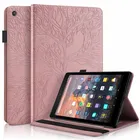 3D чехол для планшета с тисненым деревом для Amazon Fire HD10 HD 10 2019 2017 Чехол-кошелек с подставкой