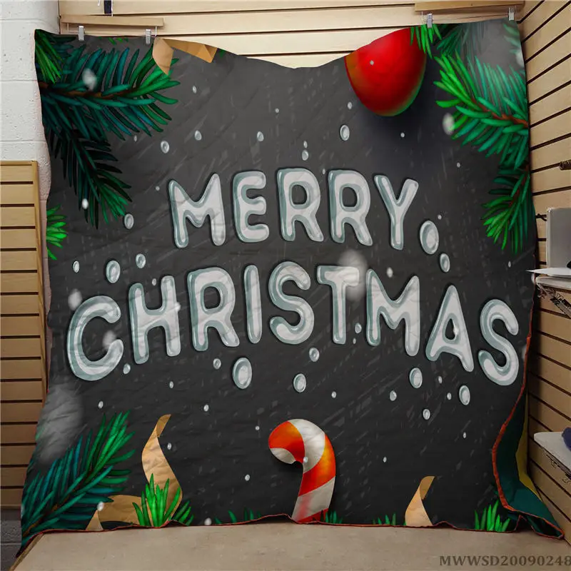 

Home Textile Merry Christmas Print Quilt Super Soft Fashionable Modern Home Bed Set For Kids Children Bedroom Decor