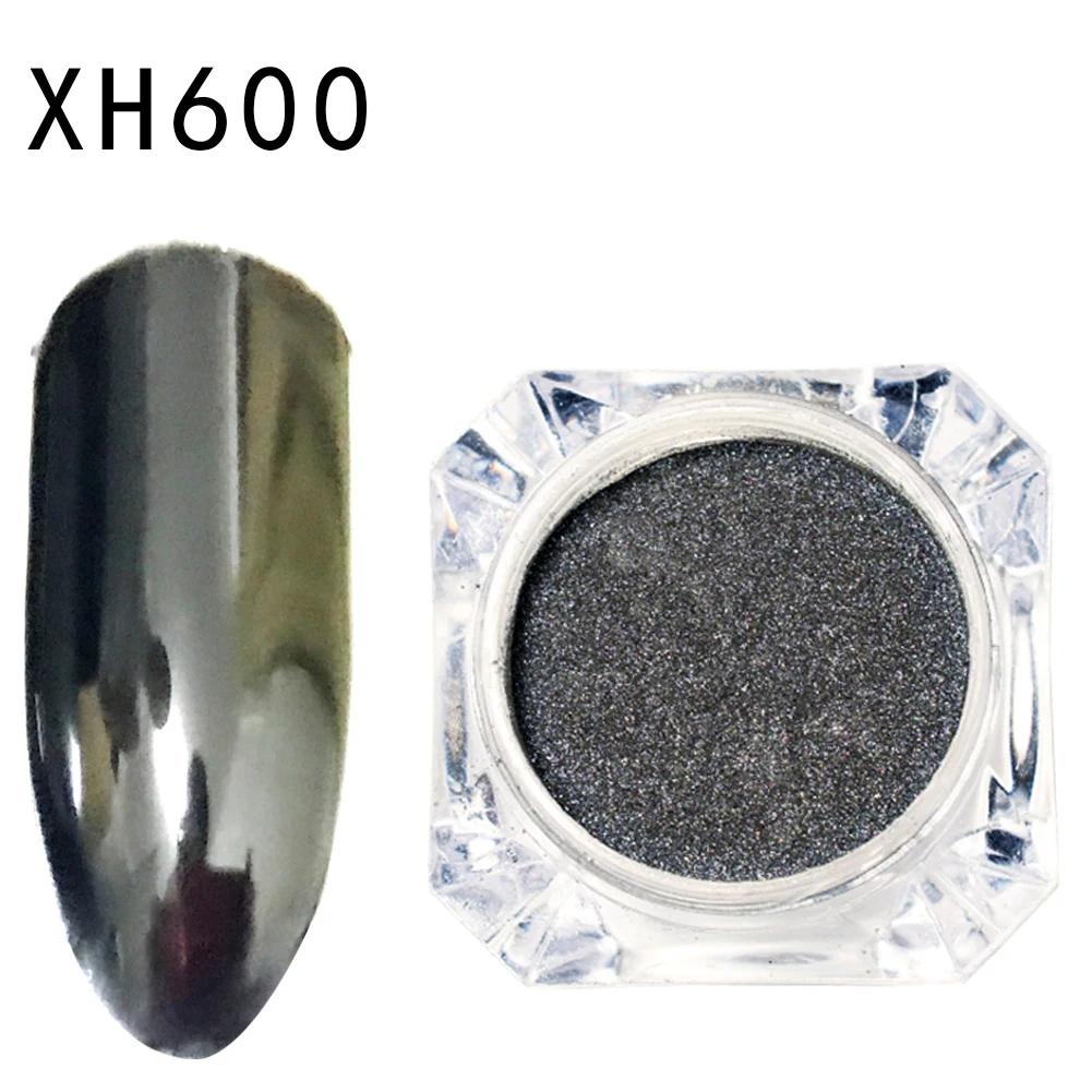 Summer New Arrivials 0.5g/Bottle Black Mirror Dazzling Glitter Metal Nail Art Chrome Powder |