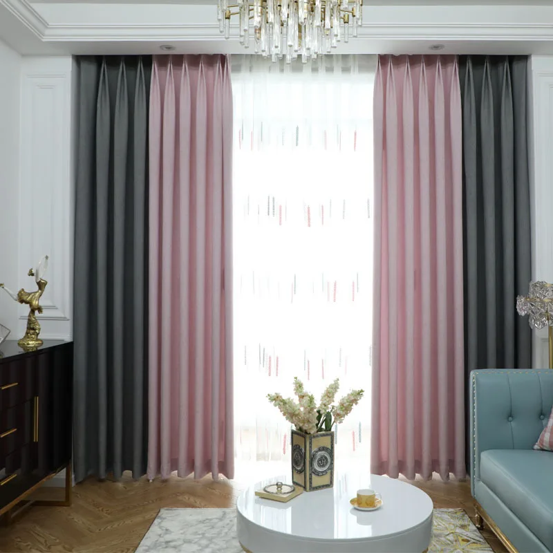 Затемненные шторы в скандинавском стиле s для гостиной серый декор комнаты