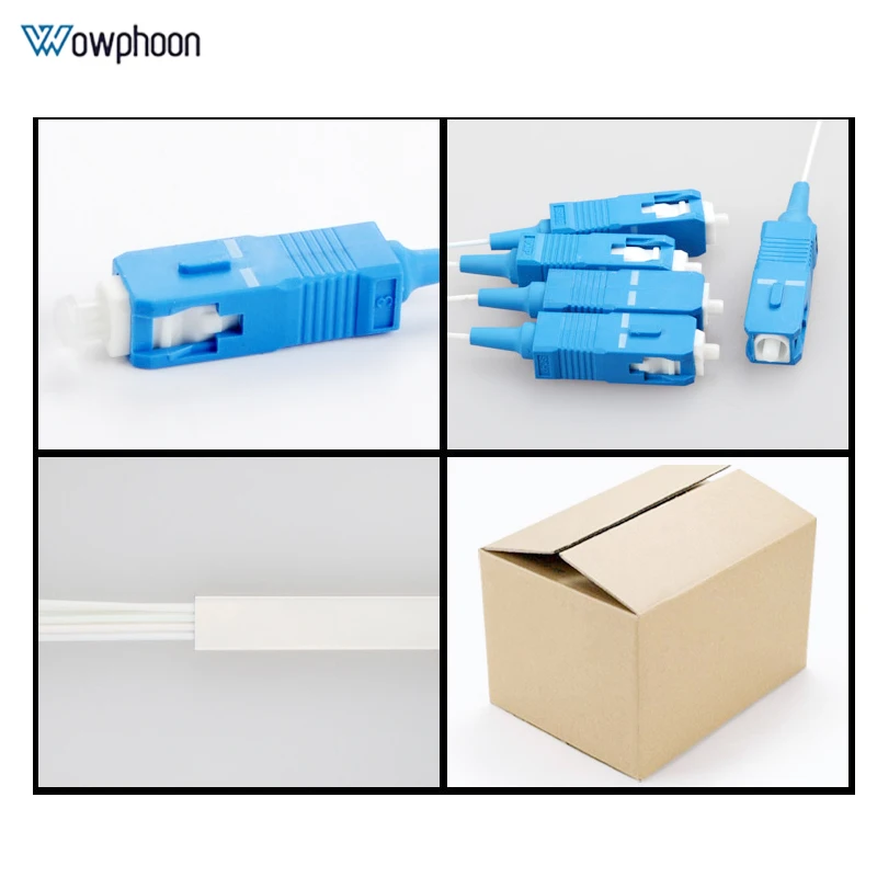 Волоконно оптический разветвитель PLC 1*4 SC/UPC 0 9 мм стальная трубка 1x4 Mini optical Fiber plc