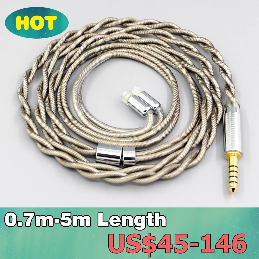 Кабель для наушников типа 6 756 core 7n Litz OCC с посеребренным покрытием Sennheiser IE8 IE8i IE80