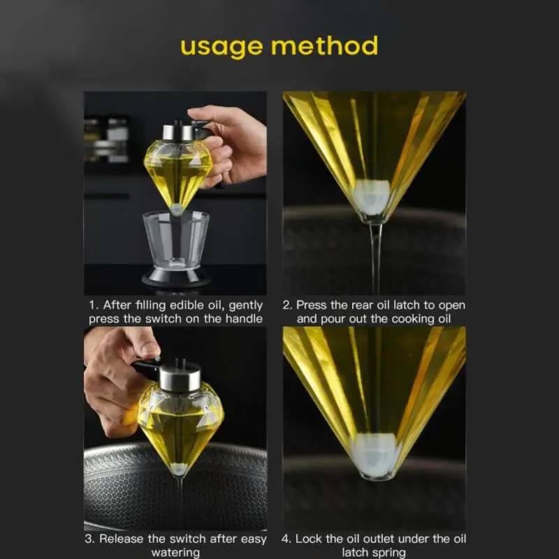 Новинка 2021 Алмазный стеклянный диспенсер для масла алмазная бутылка заправка