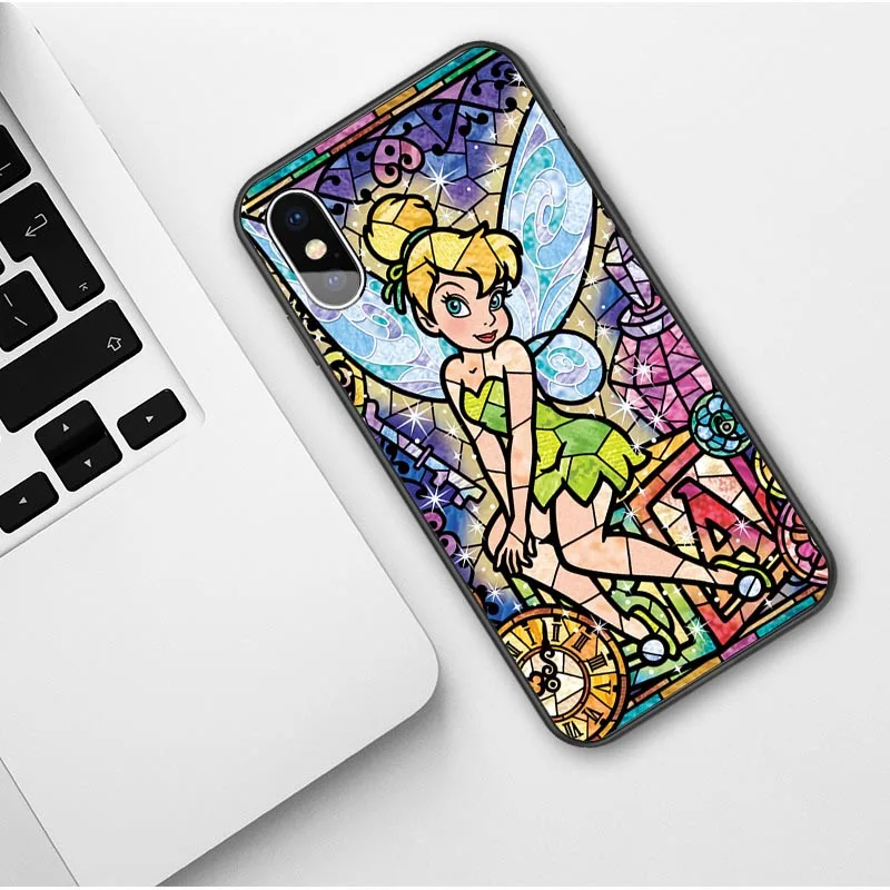 Cute cartoon Stitch Soft Phone Case For iPhones 11 Pro Max Tinkerbell Cover For iPhones X 6 6S 7 8 Plus XS MAX XR Coque