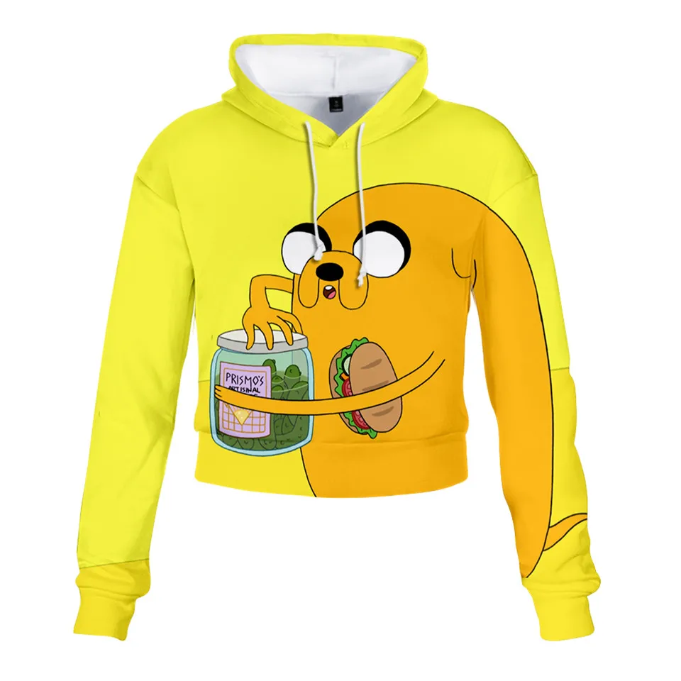 Adventure Time Finn And Jake собака уход за кожей лица 3D укороченная толстовка с капюшоном