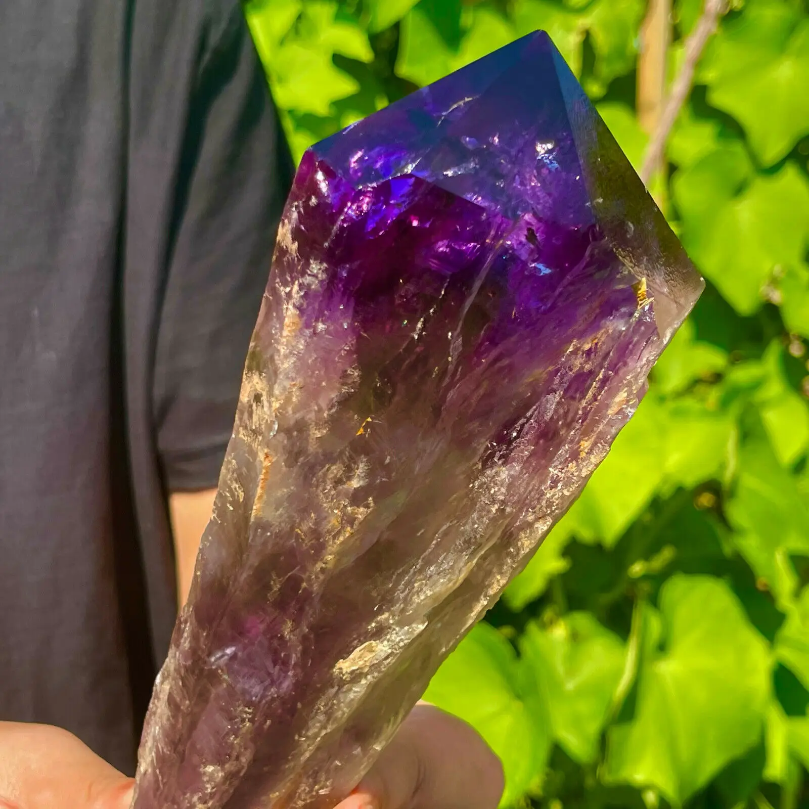 

1pc Natural Amethyst Quartz Cluster Super Size Crystal Rod Point Specimen Scepter Super Power Spirit Healing Gemstone Energy