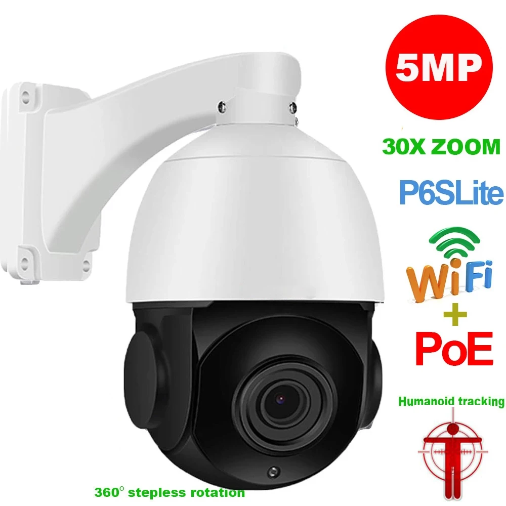 

SONY IMX335 30X ZOOM 5MP 4MP 3MP Hikvision Compatible PoE People Humanoid recognition WIFI PTZ Speed dome IP Camera surveillance